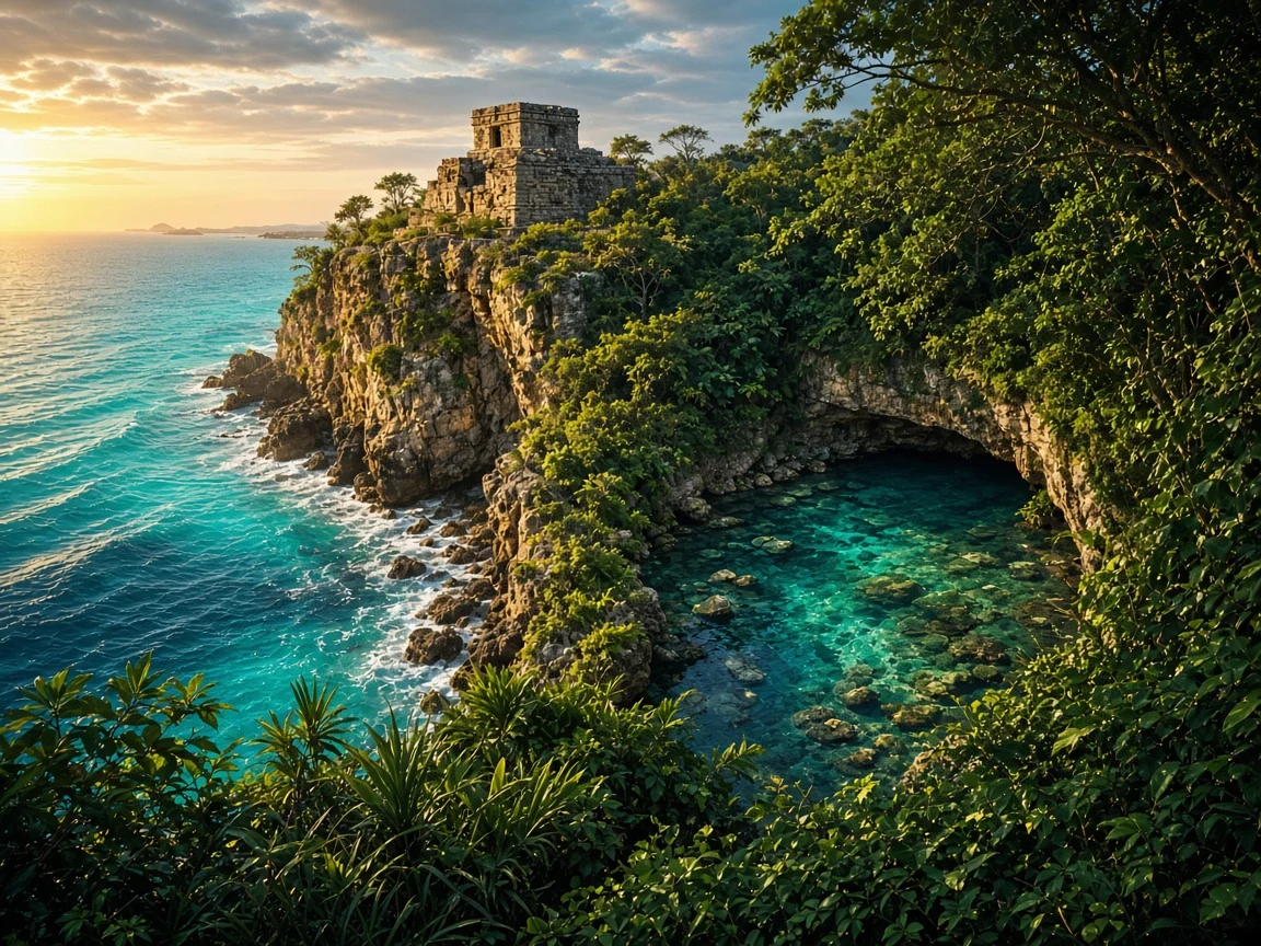 Tulum ruins, a cenote and a caleta